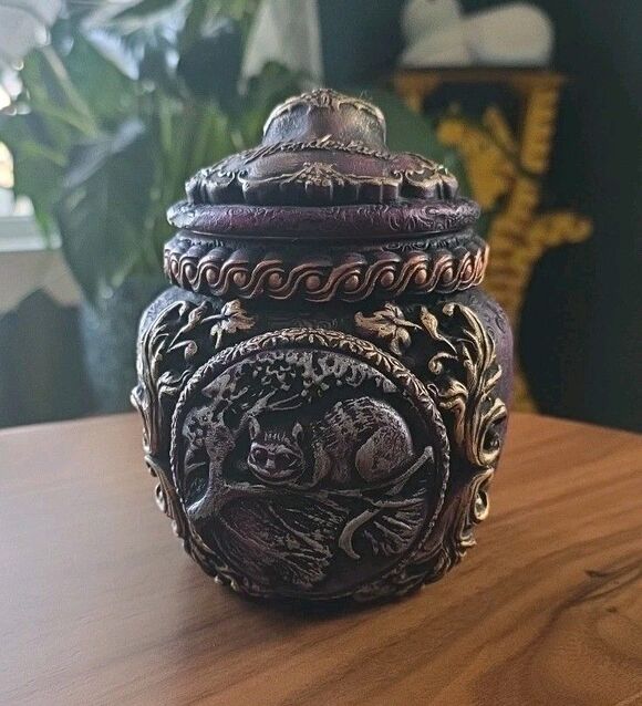Other - Cheshire Cat Apothecary Jar Alice In Wonderland Jar Art Handmade